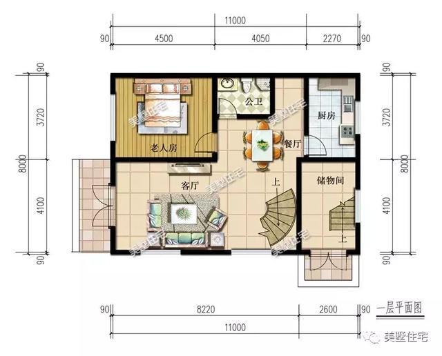 占地不到100平的農村別墅設計圖，適合宅基地小的家庭建造