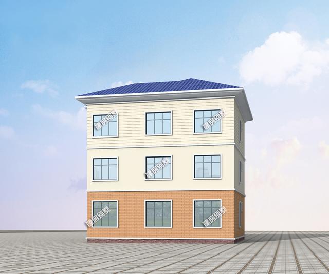 一款12.24x11.24農村四星級別的三層別墅設計圖，滿意度極高