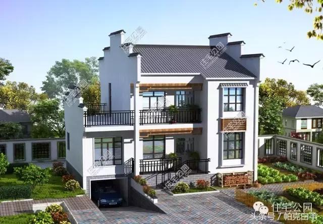 10套經典帶車庫新農村自建房設計圖分享，戶型方正實用