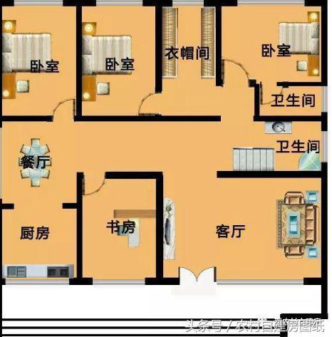 2款一層農村別墅設計圖，外表樸素簡約，內在功能齊全，造價也非常經濟