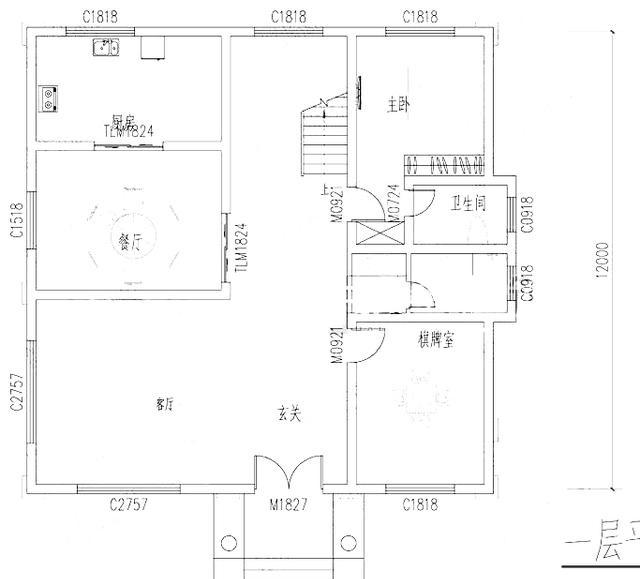2款三層帶挑空客廳小洋樓別墅設計圖，無挑空，不豪華，戶型豪華大氣