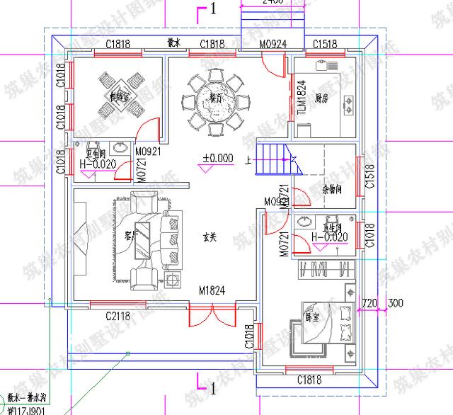 二層平屋頂3廳4臥自建房全套施工圖，施工難度較低，簡(jiǎn)單實(shí)用