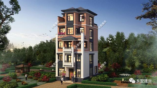 五層自建房臨街別墅設計圖，商住兩用，設計感十足