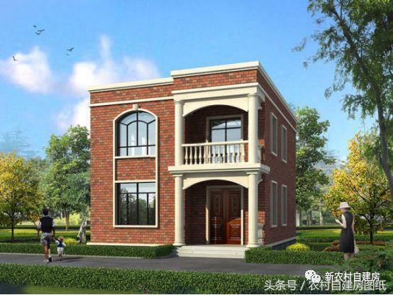 3款20萬就能搞定的二層農村自建房設計圖，4間臥室還帶堂屋