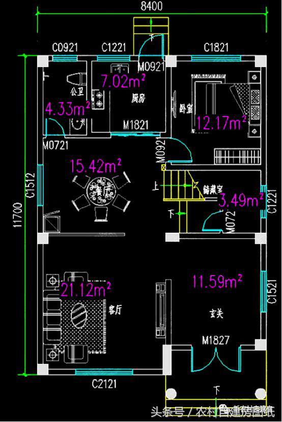3款20萬就能搞定的二層農村自建房設計圖，4間臥室還帶堂屋