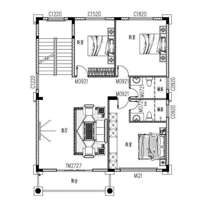 帶空中花園的歐式三層農村別墅設計圖，讓你享受高端大氣奢華的生活