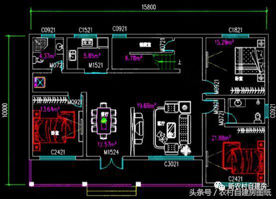3套絕對符合宅基地的農村別墅設計圖，造價在30萬以內，耐看又實用