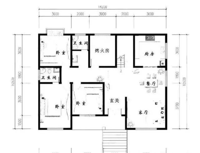 鄉村一層房屋設計，專為父母設計的養老房