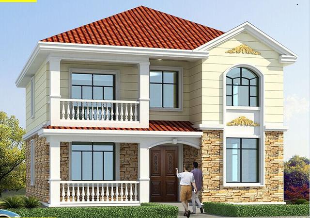 簡約美觀二層歐式小別墅全套施工圖，10×12米，造價25萬，寬敞又舒適