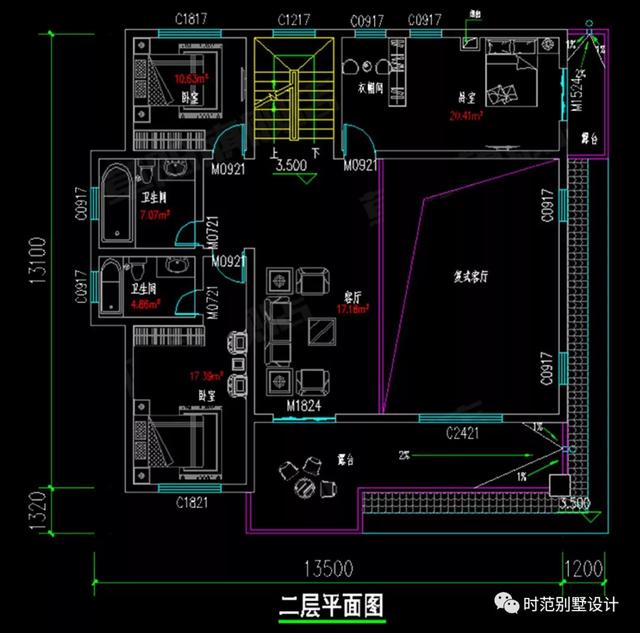 14x13米三層新中式別墅設計圖，大氣美觀適合自建，比歐式更簡約、更耐看。