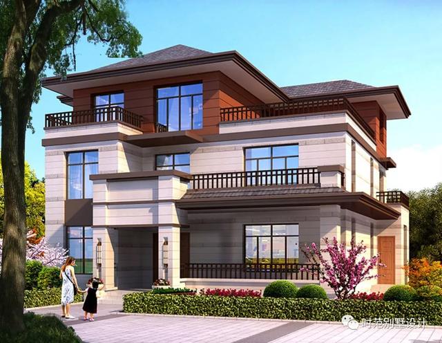 14x13米三層新中式別墅設計圖，大氣美觀適合自建，比歐式更簡約、更耐看。