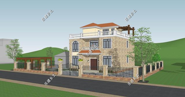 11X11米兩層半歐式別墅設計，方正大方，非常實用