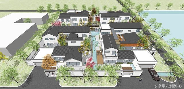 三兄弟合力建的四棟別墅設計圖，一棟給父母，方便以后照顧父母