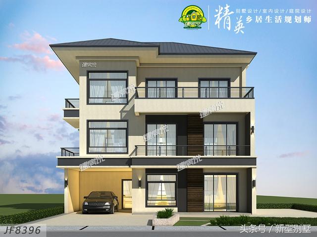 小宅基地也能建豪宅，這款別墅設計圖就很好的詮釋了