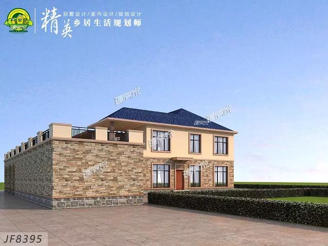 這款二層別墅設(shè)計圖，占地兩百多平方，外型極美，絕對稱得上是豪宅