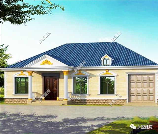 適合在農村養老居住的一層別墅設計圖，趕緊回家給父母建一棟吧