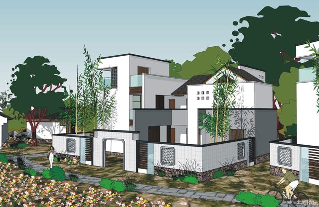 150平坡屋頂農村自建房設計圖，磚混結構，外觀很不錯