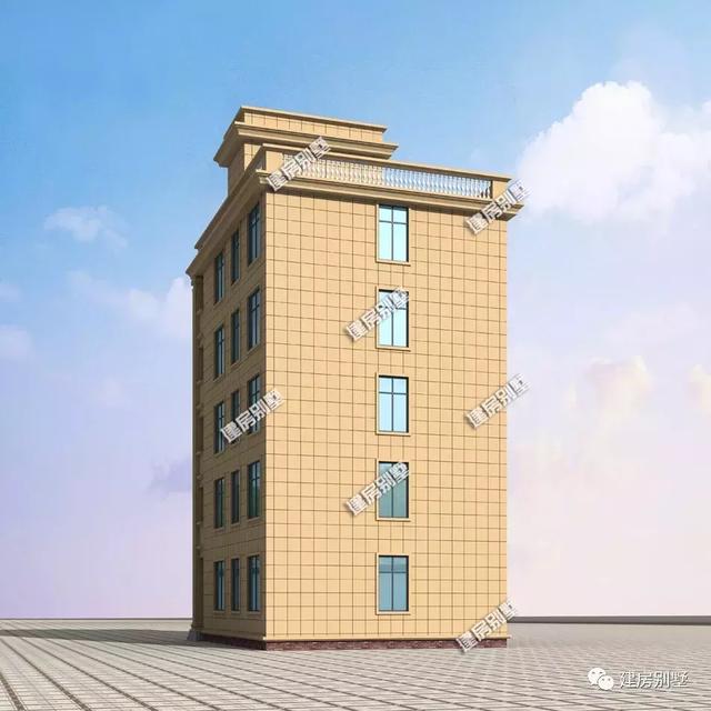 小面寬+平屋頂設計的五層別墅設計圖，這樣的自建房真正做到了美觀和實用