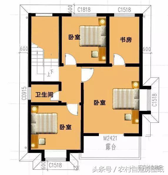 6款小戶型別墅設計圖，戶型好，布局贊