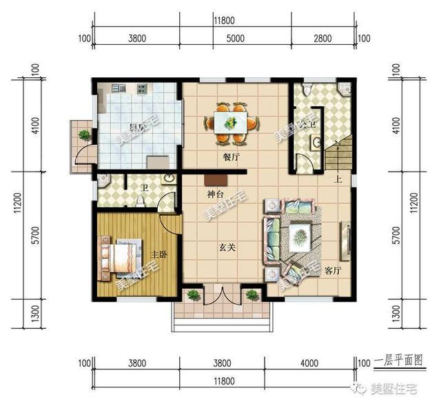 四層歐式農村別墅設計圖，11X11米，7室4廳，很實用