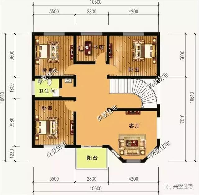 6套符合宅基地審批的農村別墅設計圖，占地不超120平，整體大方精致
