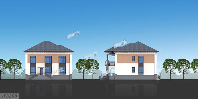 二層中式別墅設計圖，外型極美，中式韻味十足