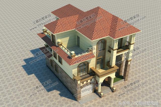 兩款三層復式別墅設計圖，帶入戶式車庫設計和大露臺，顏值美出新高度。