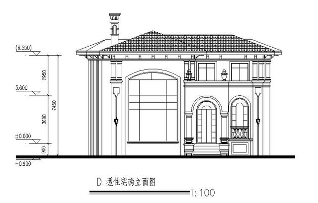 二層淡雅歐式別墅設計圖，低調奢華有內涵，帶CAD彩圖。