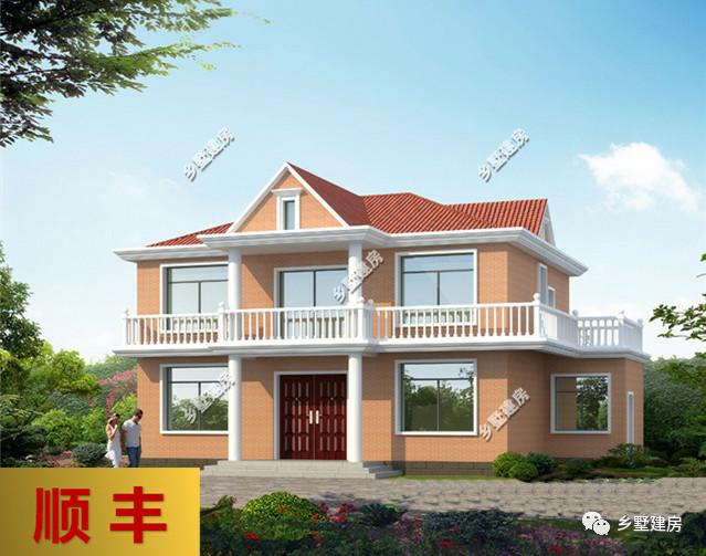 兩棟二層別墅設(shè)計(jì)圖，經(jīng)濟(jì)適用，房間多，采光好，造價(jià)不高，回家建一棟再合適不過來了。