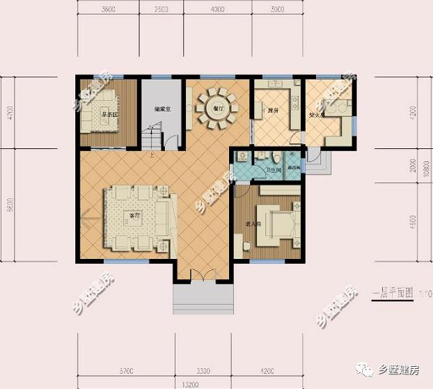 16x14米三層別墅設計圖，帶院子+花園，造價52萬左右，你覺得值嗎？
