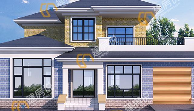 二層現代別墅設計圖，占地151平方米，帶車庫，時尚大方。