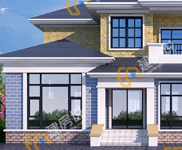 二層現代別墅設計圖，占地151平方米，帶車庫，時尚大方。