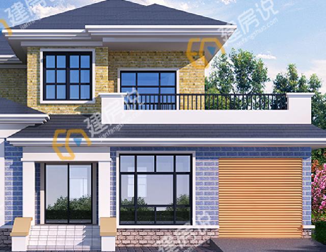 二層現代別墅設計圖，占地151平方米，帶車庫，時尚大方。