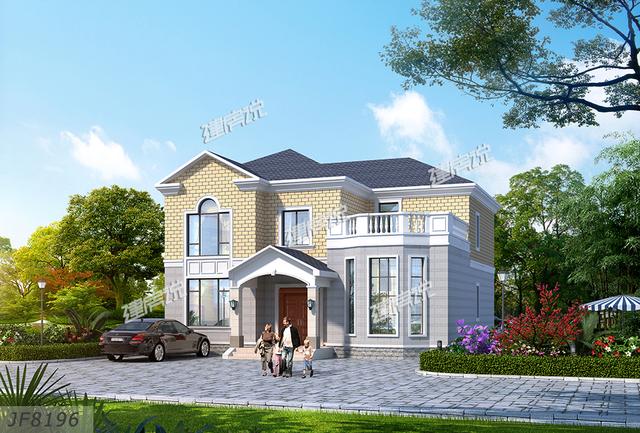 12x11.3米二層農村別墅設計圖，室內布局溫馨舒適，造價25萬。