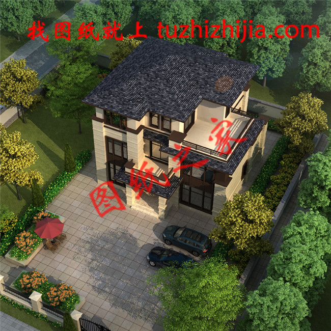 新中式復式三層別墅設計圖紙，最美的新中式別墅