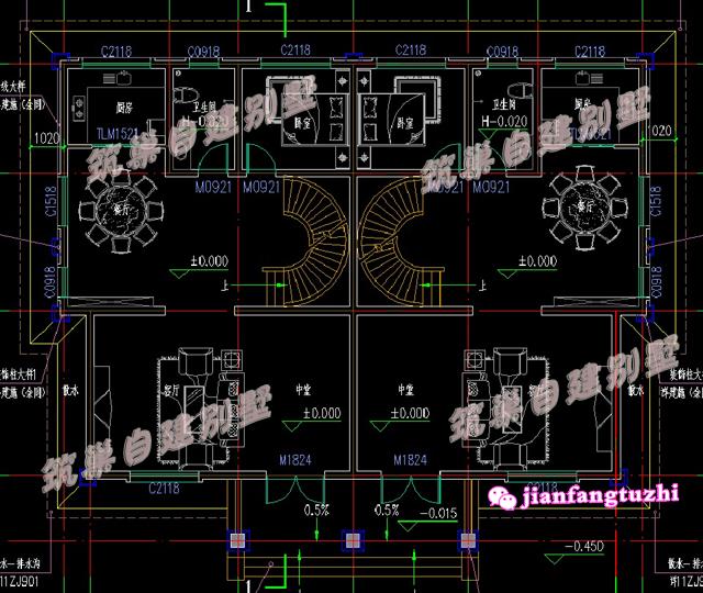 二層雙拼簡(jiǎn)約兄弟別墅設(shè)計(jì)圖，實(shí)用又好看，非常適合農(nóng)村倆兄弟小宅基地家庭！