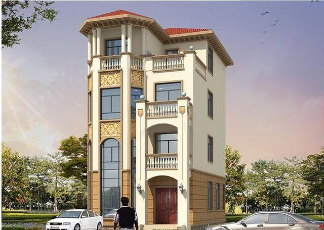 三棟8X12米四層農村小戶型設計圖，適合家里人口多的居住，比城里別墅還好看！