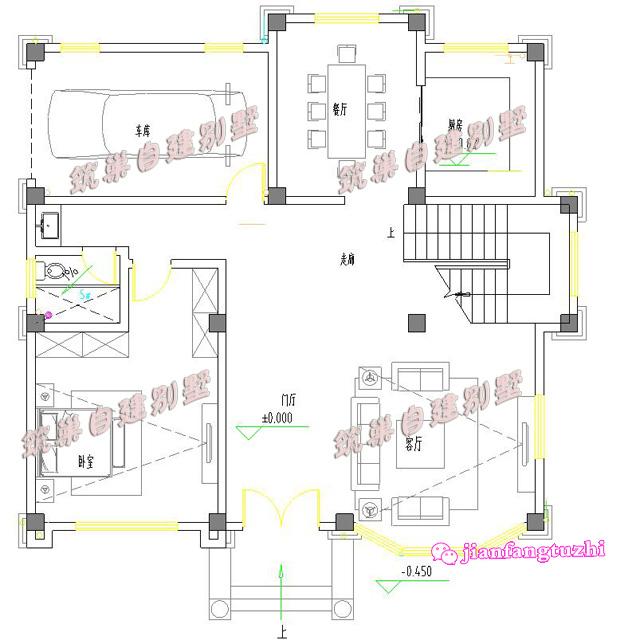 12.8x12米三層田園風(fēng)別墅設(shè)計圖，豪華大氣，帶大露臺，不比城市里的別墅差。