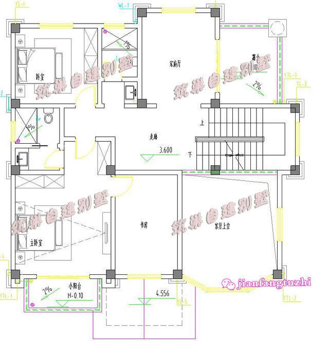 12.8x12米三層田園風(fēng)別墅設(shè)計圖，豪華大氣，帶大露臺，不比城市里的別墅差。