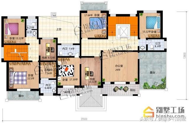 25.5X13.8米三層別墅設計圖，豪華大氣，土豪都喜歡這樣的。