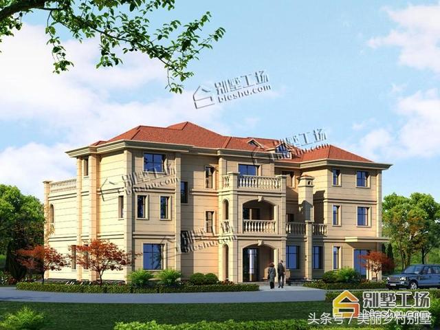 25.5X13.8米三層別墅設計圖，豪華大氣，土豪都喜歡這樣的。