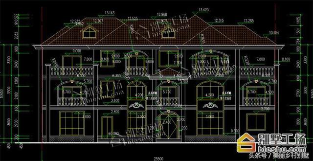 25.5X13.8米三層別墅設計圖，豪華大氣，土豪都喜歡這樣的。