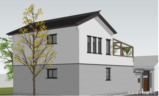 二層中式別墅設(shè)計圖，菜園陽光房應(yīng)有盡有，造價27萬，給父母養(yǎng)老必選的一套。