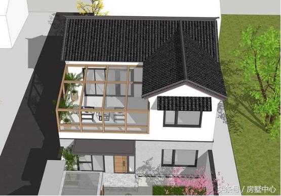 二層中式別墅設(shè)計圖，菜園陽光房應(yīng)有盡有，造價27萬，給父母養(yǎng)老必選的一套。