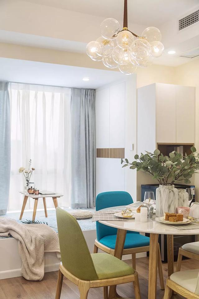 北歐風裝修56平單身公寓，溫馨浪漫。