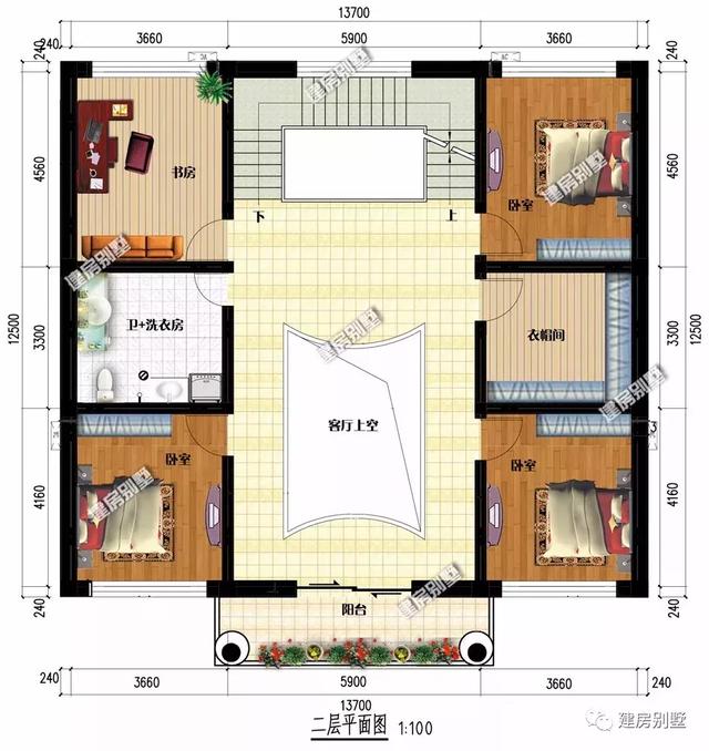 占地171平的三層別墅設計圖，帶大堂屋，確認過眼神，是父母們喜歡的類型。
