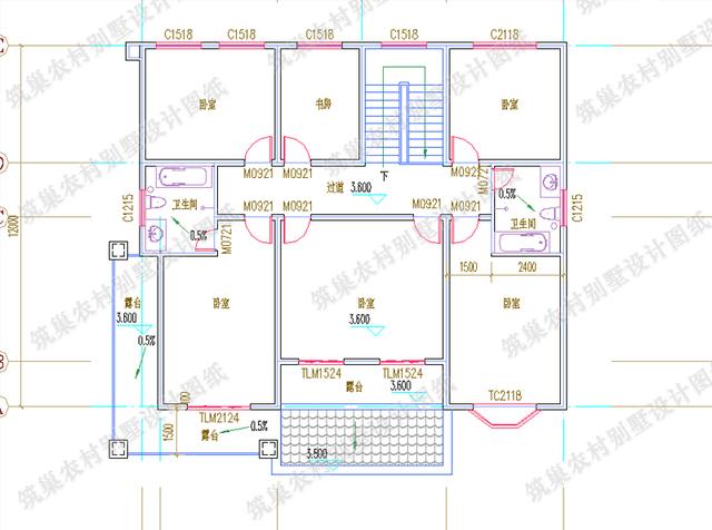 14×12米二層農村自建房，簡約大氣，2廳8臥，滿足農村三四代同堂住房需求！