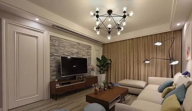 125平三室兩廳簡約風格裝修，電視墻居然還能收納?