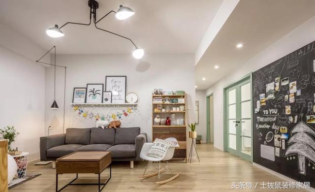 132㎡婚房北歐+日式混搭風裝修，高顏值，臥室的配色特特別美。