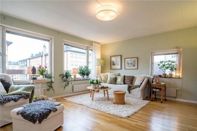 96平米兩居室簡約北歐式裝修，舒適溫馨。